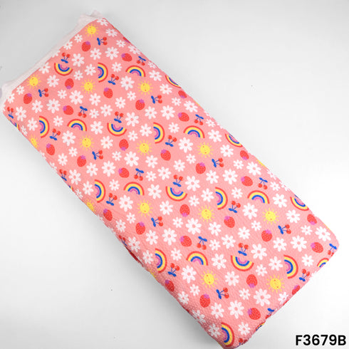 Baby Print Seer Sakkar Pure Cotton Fabric-F3679